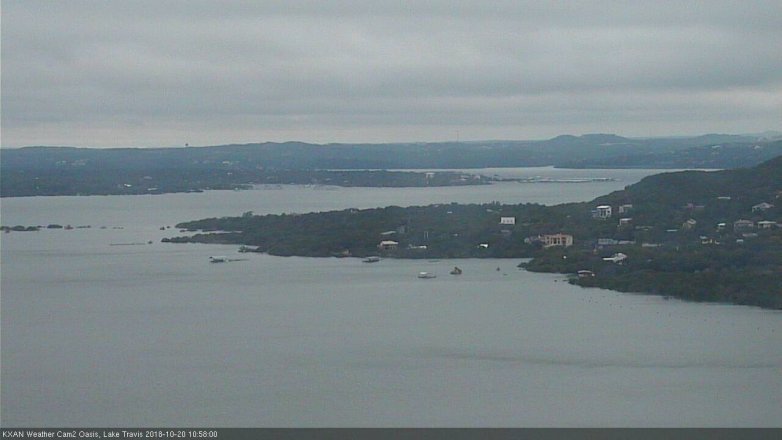Lake Travis webcam, October 20, 2018 10:00 AM CT