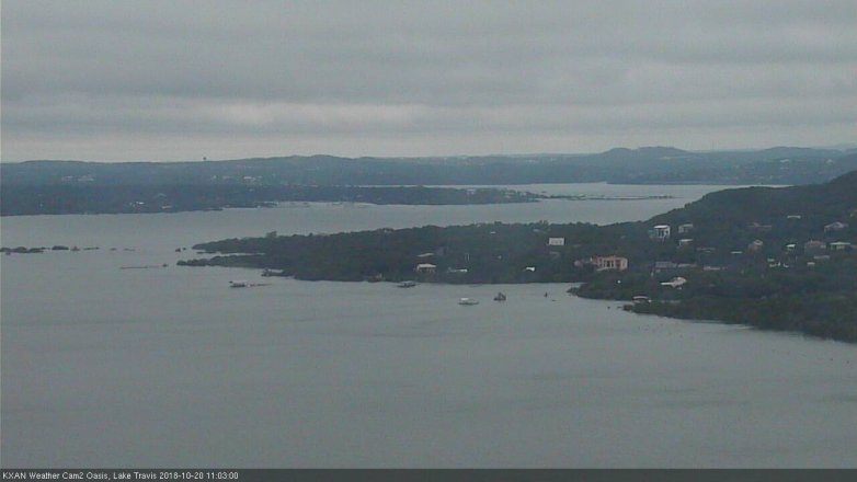Lake Travis webcam, October 20, 2018 10:05 AM CT