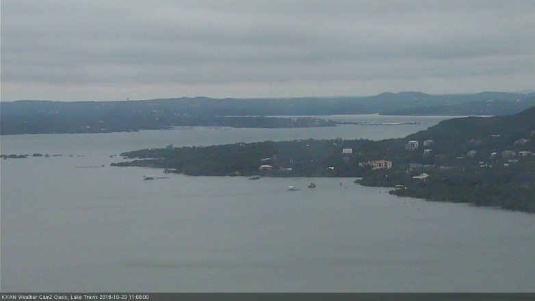 Lake Travis webcam, October 20, 2018 10:10 AM CT
