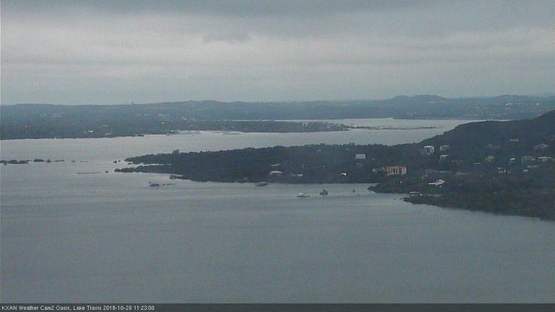 Lake Travis webcam, October 20, 2018 10:25 AM CT