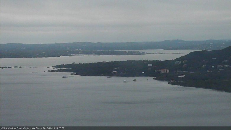 Lake Travis webcam, October 20, 2018 10:30 AM CT