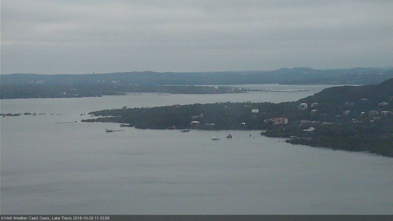 Lake Travis webcam, October 20, 2018 10:35 AM CT