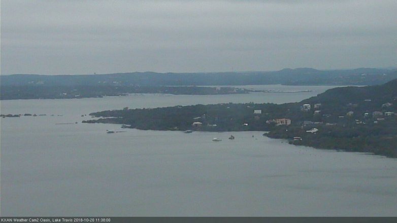 Lake Travis webcam, October 20, 2018 10:40 AM CT