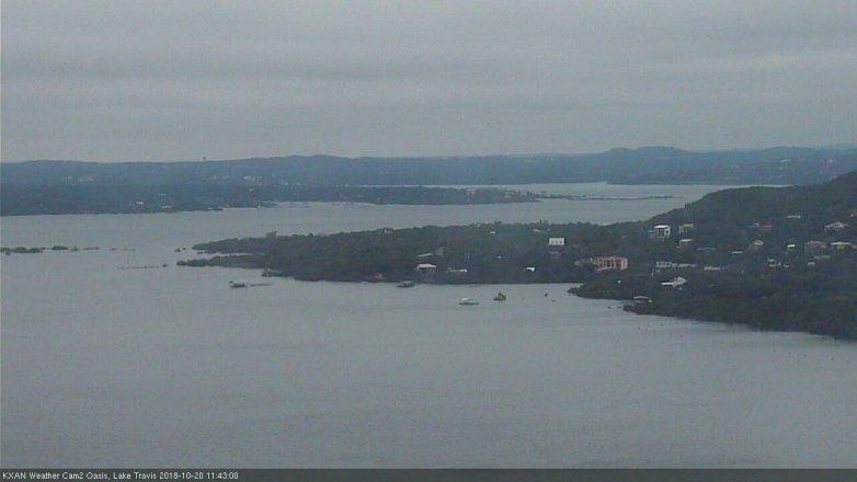 Lake Travis webcam, October 20, 2018 10:45 AM CT