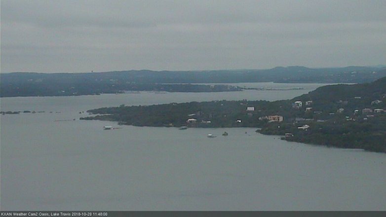 Lake Travis webcam, October 20, 2018 10:50 AM CT
