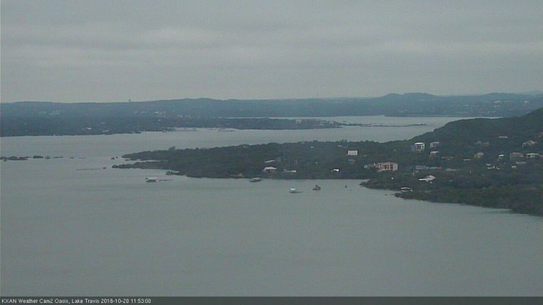 Lake Travis webcam, October 20, 2018 10:55 AM CT