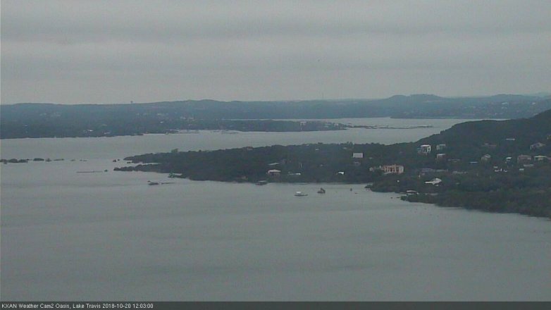 Lake Travis webcam, October 20, 2018 11:05 AM CT