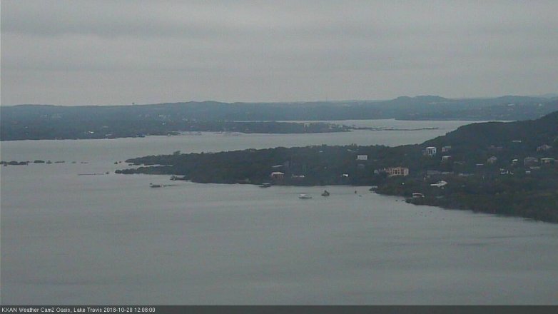 Lake Travis webcam, October 20, 2018 11:10 AM CT