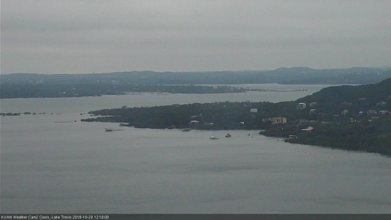 Lake Travis webcam, October 20, 2018 11:20 AM CT