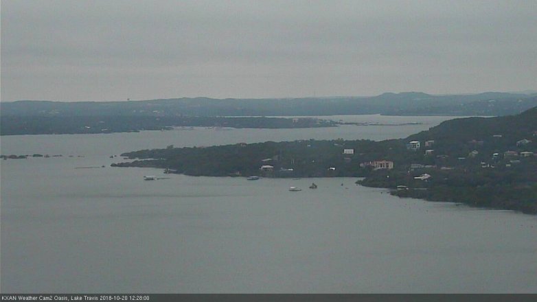 Lake Travis webcam, October 20, 2018 11:30 AM CT