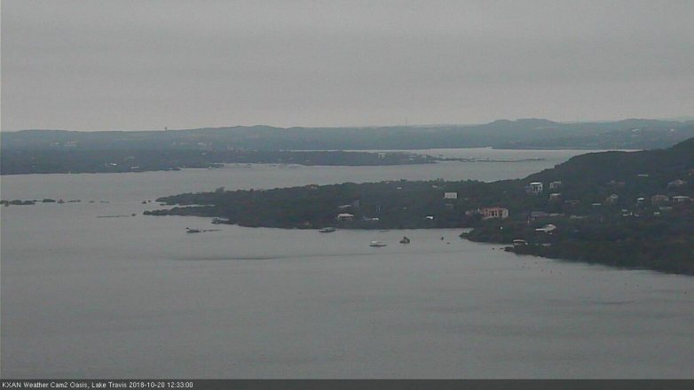 Lake Travis webcam, October 20, 2018 11:35 AM CT