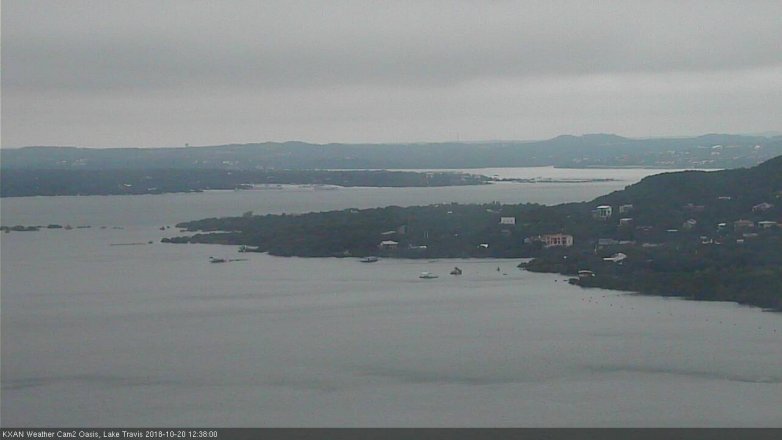 Lake Travis webcam, October 20, 2018 11:40 AM CT