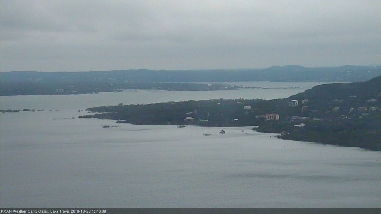 Lake Travis webcam, October 20, 2018 11:45 AM CT