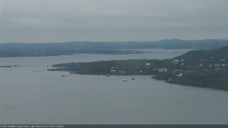 Lake Travis webcam, October 20, 2018 11:50 AM CT