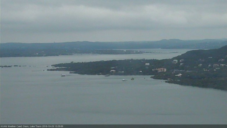 Lake Travis webcam, October 20, 2018 12:30 PM CT