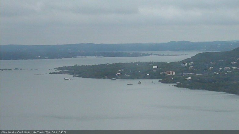 Lake Travis webcam, October 20, 2018 12:45 PM CT