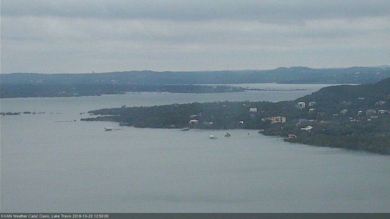 Lake Travis webcam, October 20, 2018 1:00 PM CT