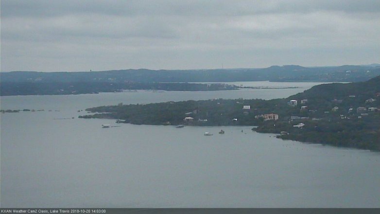 Lake Travis webcam, October 20, 2018 1:05 PM CT