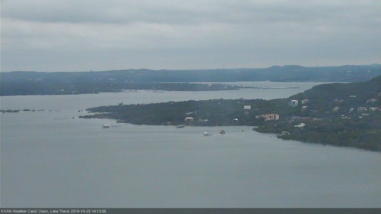 Lake Travis webcam, October 20, 2018 1:15 PM CT