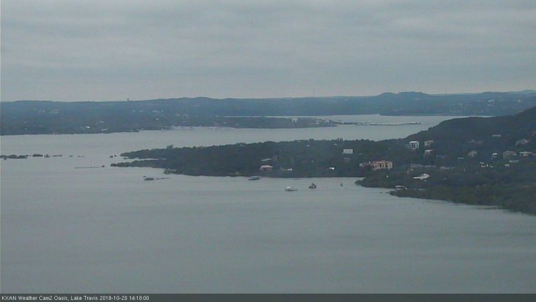 Lake Travis webcam, October 20, 2018 1:20 PM CT