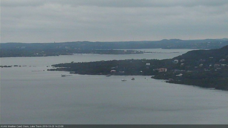 Lake Travis webcam, October 20, 2018 1:25 PM CT