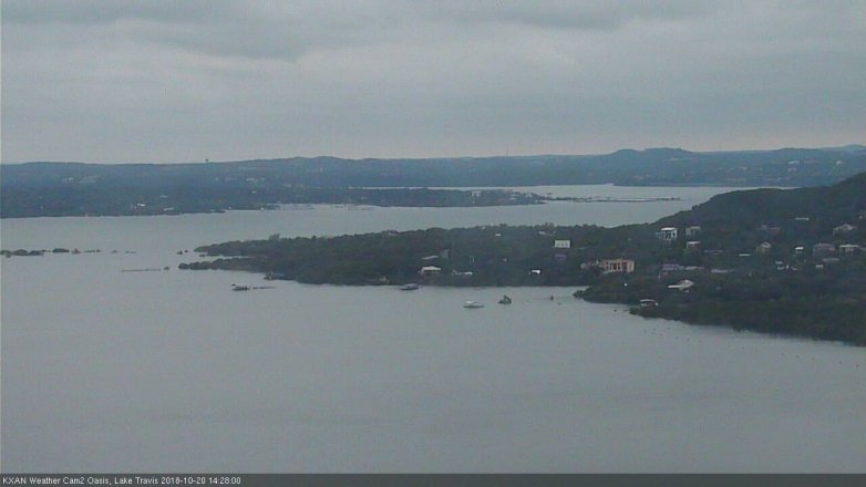 Lake Travis webcam, October 20, 2018 1:30 PM CT