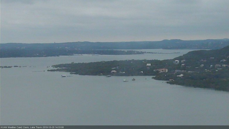 Lake Travis webcam, October 20, 2018 1:35 PM CT