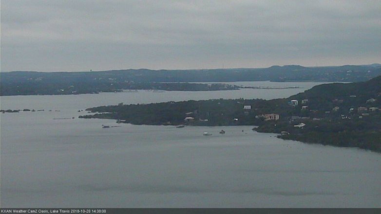 Lake Travis webcam, October 20, 2018 1:40 PM CT