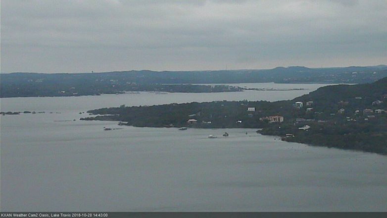 Lake Travis webcam, October 20, 2018 1:45 PM CT