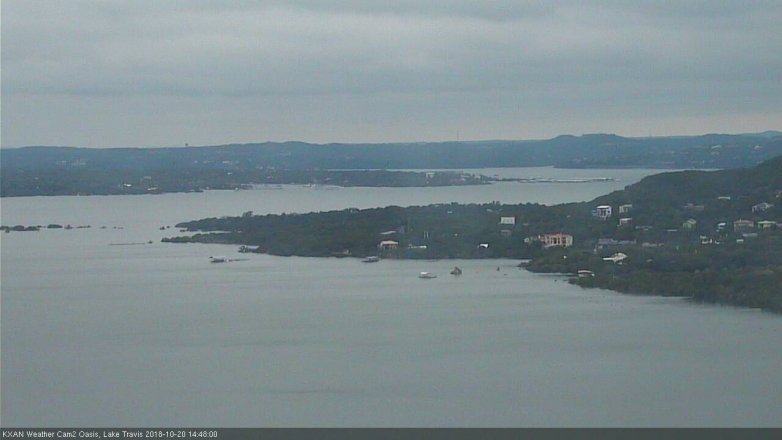 Lake Travis webcam, October 20, 2018 1:50 PM CT