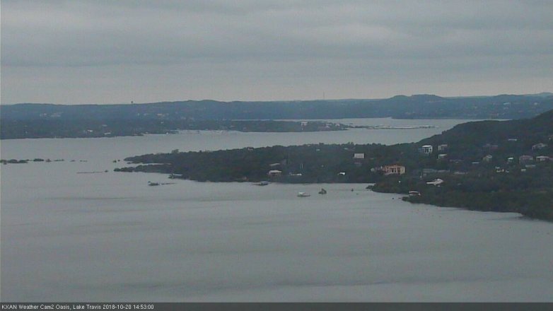 Lake Travis webcam, October 20, 2018 1:55 PM CT