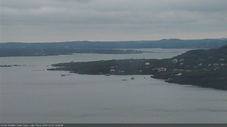 Lake Travis webcam, October 20, 2018 2:00 PM CT