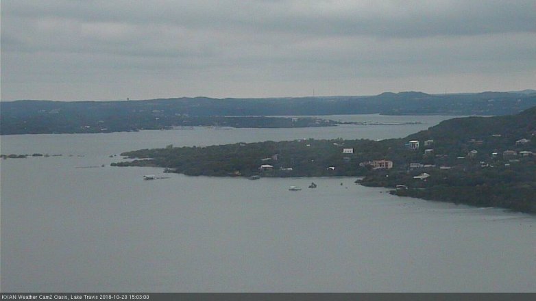 Lake Travis webcam, October 20, 2018 2:05 PM CT