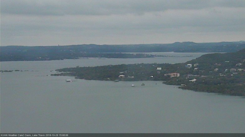 Lake Travis webcam, October 20, 2018 2:10 PM CT