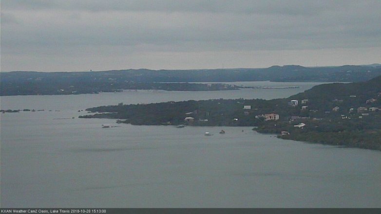 Lake Travis webcam, October 20, 2018 2:15 PM CT