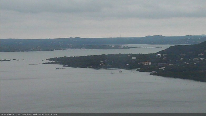 Lake Travis webcam, October 20, 2018 2:35 PM CT