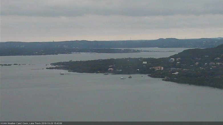 Lake Travis webcam, October 20, 2018 2:45 PM CT
