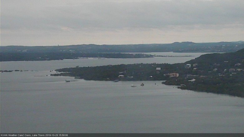 Lake Travis webcam, October 20, 2018 3:00 PM CT