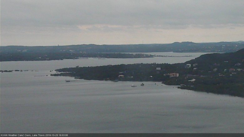 Lake Travis webcam, October 20, 2018 3:05 PM CT