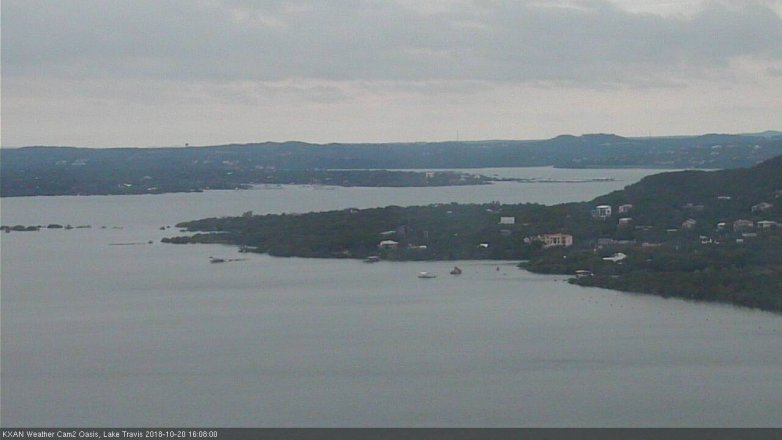 Lake Travis webcam, October 20, 2018 3:10 PM CT