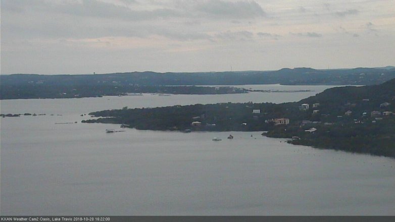 Lake Travis webcam, October 20, 2018 3:25 PM CT