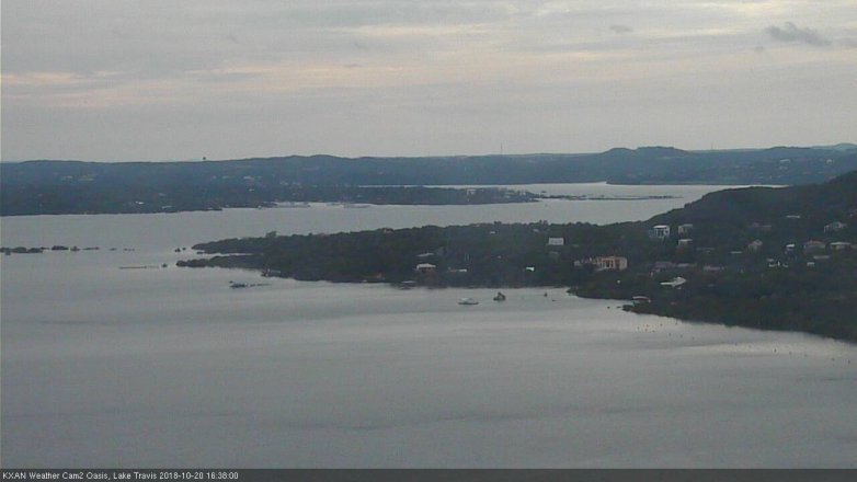 Lake Travis webcam, October 20, 2018 3:40 PM CT