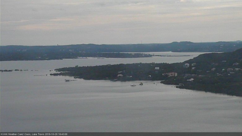 Lake Travis webcam, October 20, 2018 3:45 PM CT