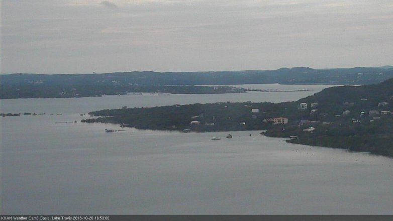 Lake Travis webcam, October 20, 2018 3:55 PM CT