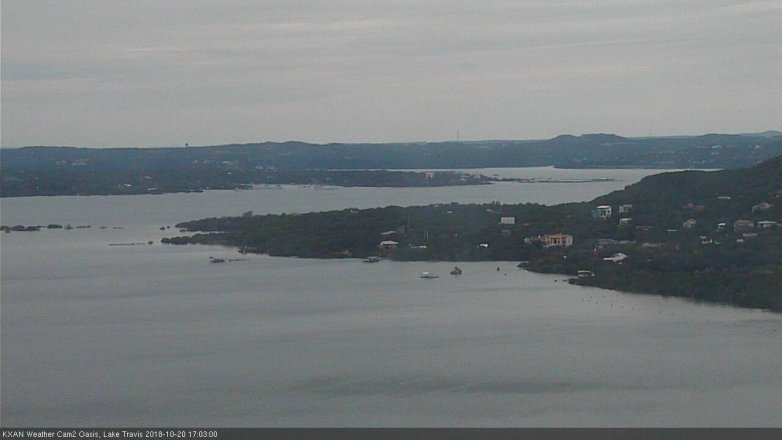 Lake Travis webcam, October 20, 2018 4:05 PM CT