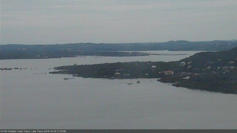 Lake Travis webcam, October 20, 2018 4:30 PM CT