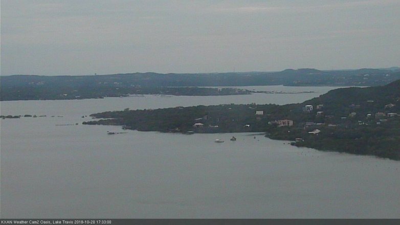 Lake Travis webcam, October 20, 2018 4:35 PM CT