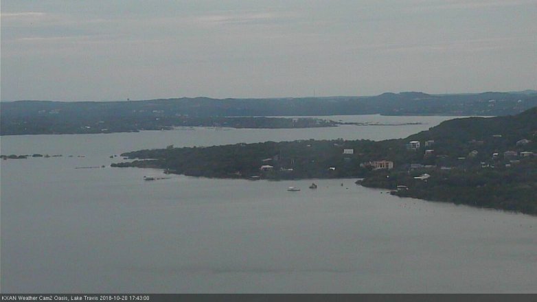 Lake Travis webcam, October 20, 2018 4:45 PM CT