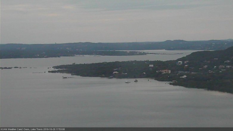 Lake Travis webcam, October 20, 2018 4:55 PM CT