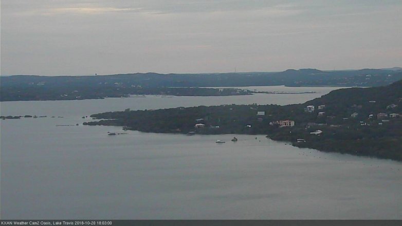 Lake Travis webcam, October 20, 2018 5:05 PM CT